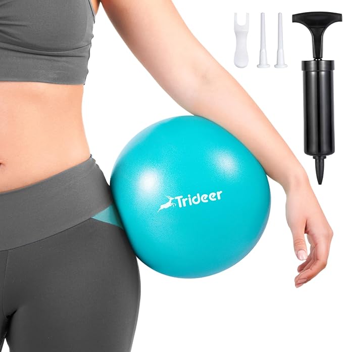 Trideer Pilates Ball - 9 Inch Core Ball for Physical Therapy, Yoga, Stability & Workout - Office & Home Gym