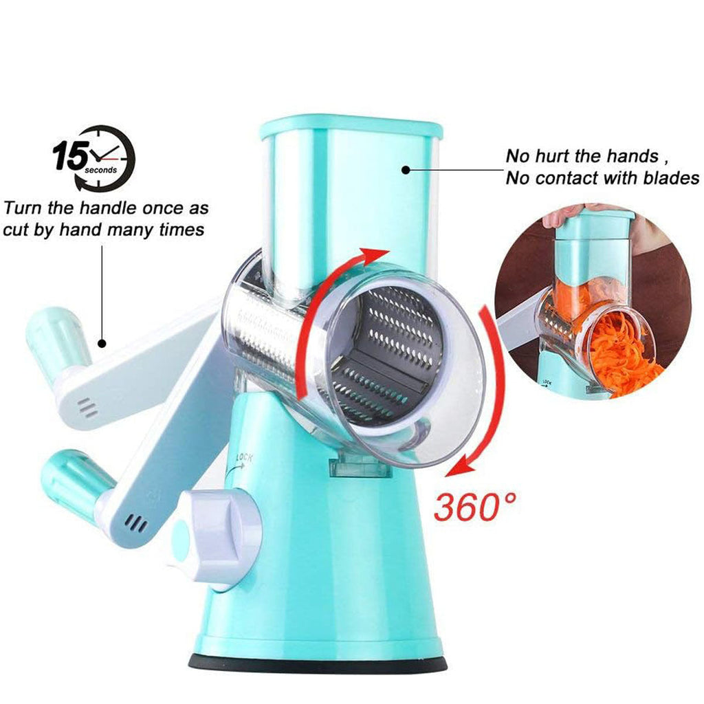 Multifunctional Round Mandoline Vegetable Slicer & Cheese Grater