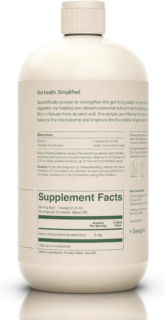 ION* Intelligence of Nature Gut Support Liquid | Promotes Digestive Wellness, Strengthens Immune Function, Alleviates Gluten Sensitivity, Enhances Mental Clarity | 2-Month Supply (32 oz.)