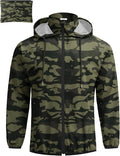 COOFANDY Men's Packable Rain Jacket Lightweight Waterproof Raincoat with Hood Travel Hiking Golf Windbreaker