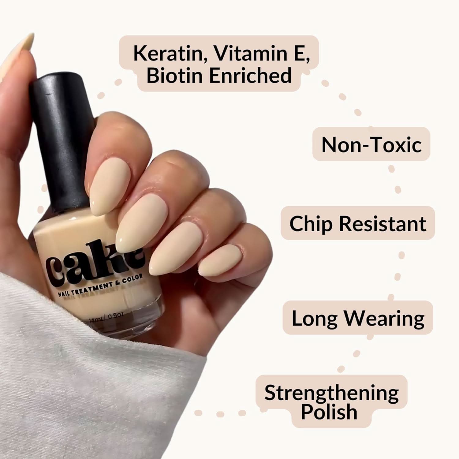 French Connection Nail Strengthening Polish - Milky White 21-Free