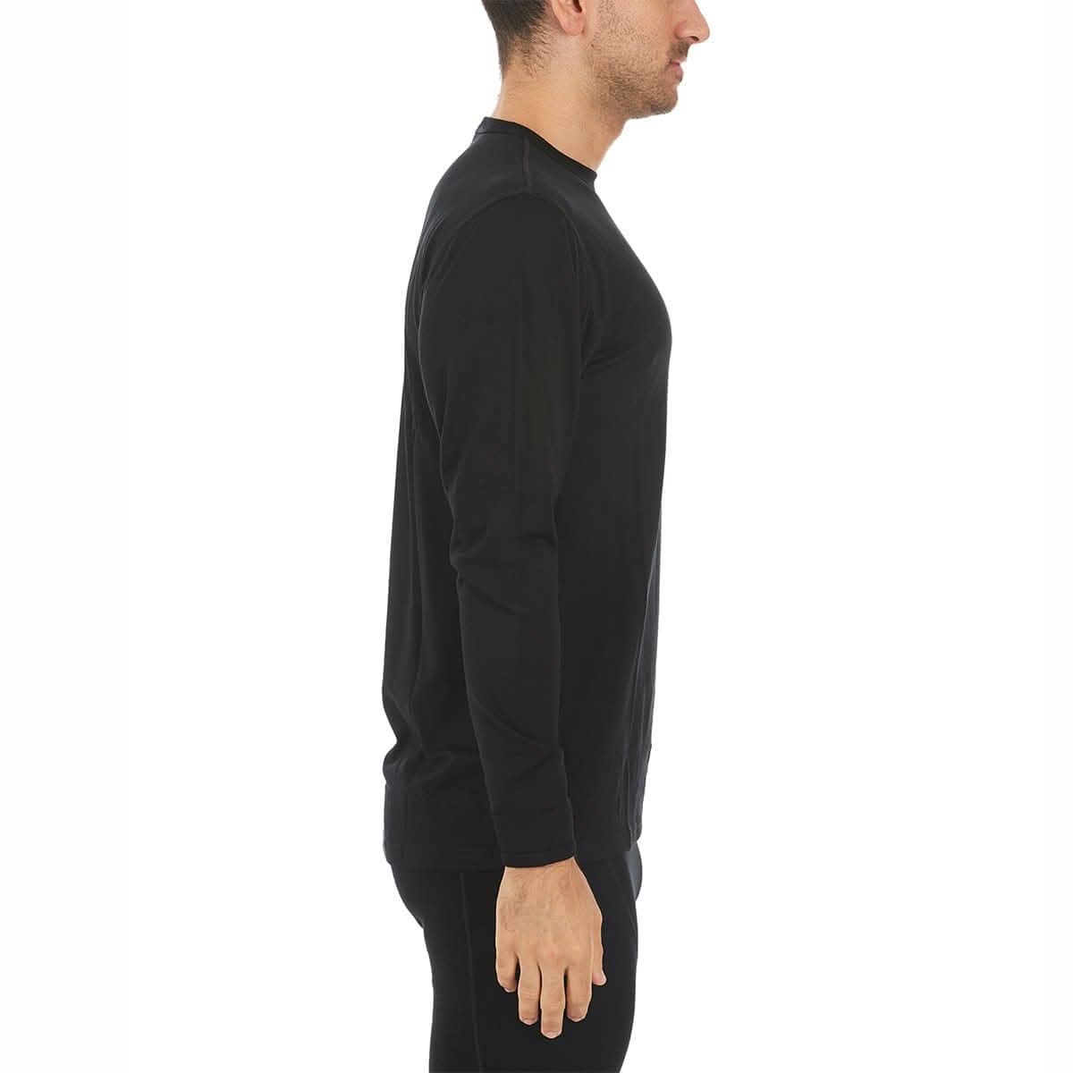 Men's Lightweight 100% Merino Wool Crew Neck Long Sleeve Shirt