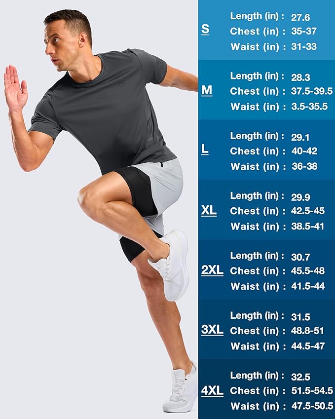 Men's Grey Performance Athletic Running Shirt - Breathable Gym Tee