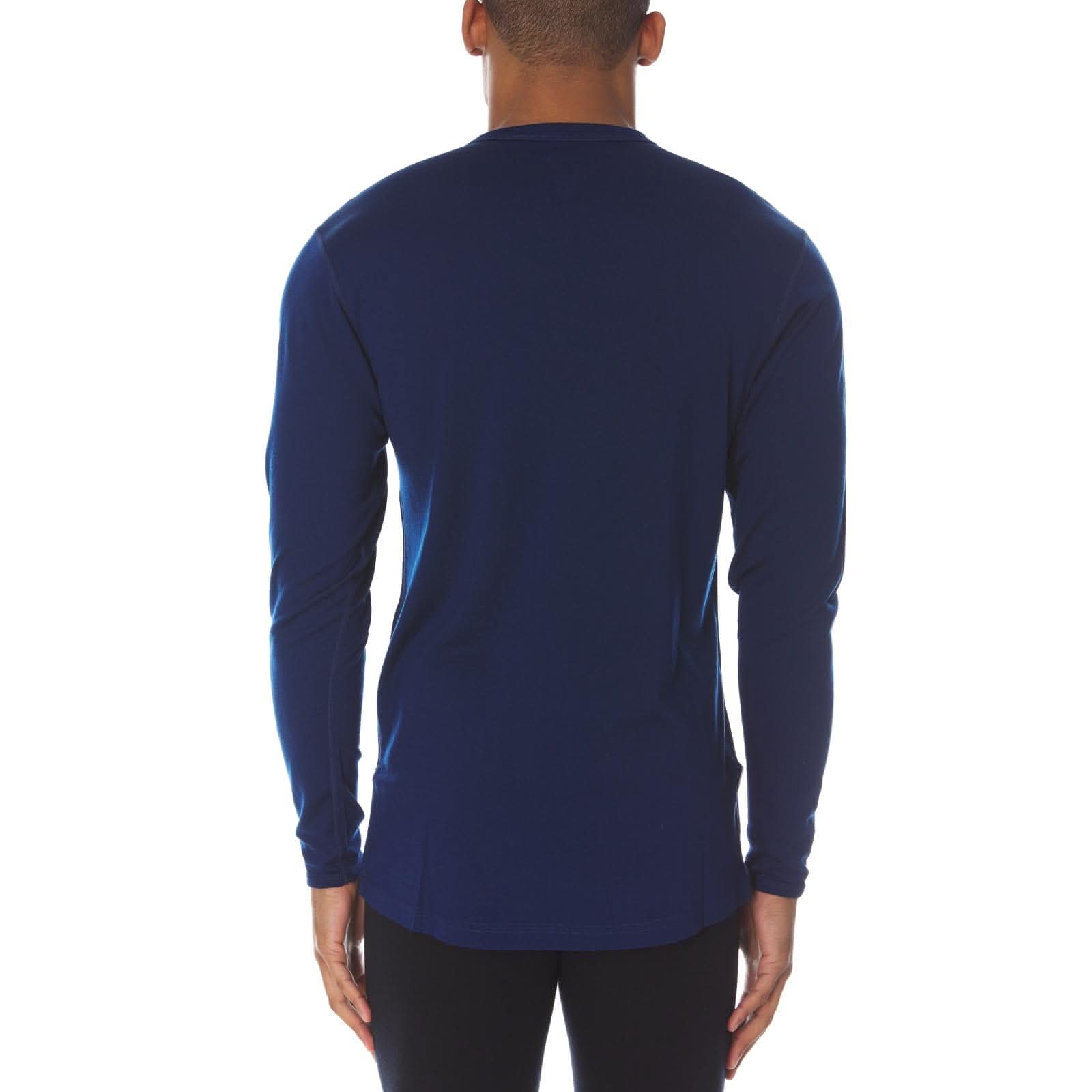Men's Lightweight 100% Merino Wool Crew Neck Long Sleeve Shirt