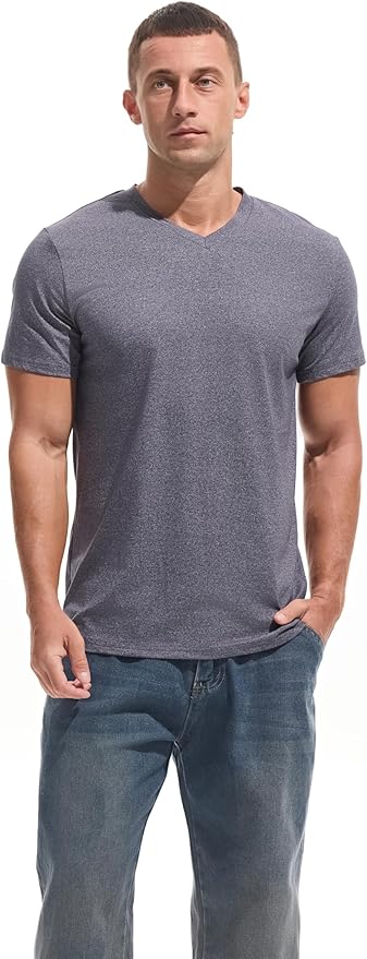 Men’s Modern Fitted V-Neck T-Shirt Premium Comfort Undershirt