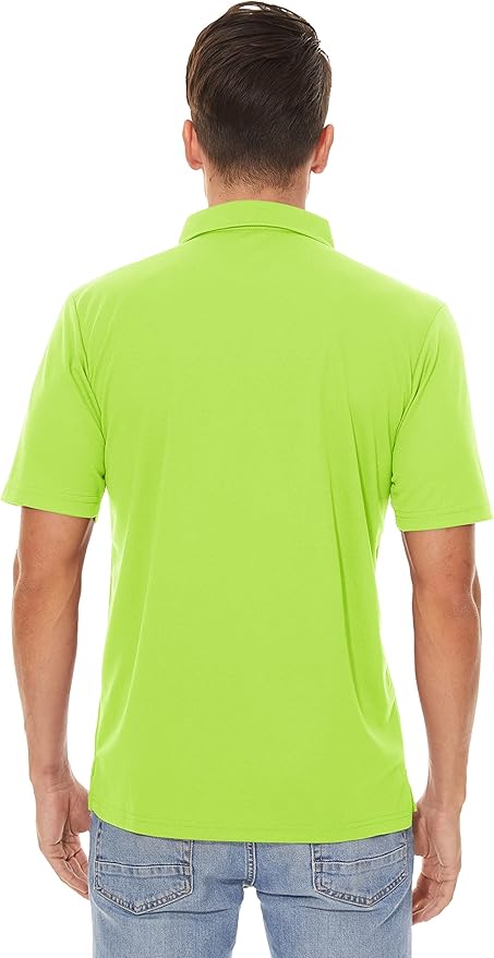 Men's Quick Dry Polo Shirt Moisture Wicking Performance Golf Shirt