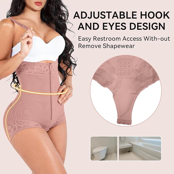 Shapewear for Women Tummy Control Fajas Colombianas Body Shaper Butt Lifter Compression Garment Open Bust Bodysuit
