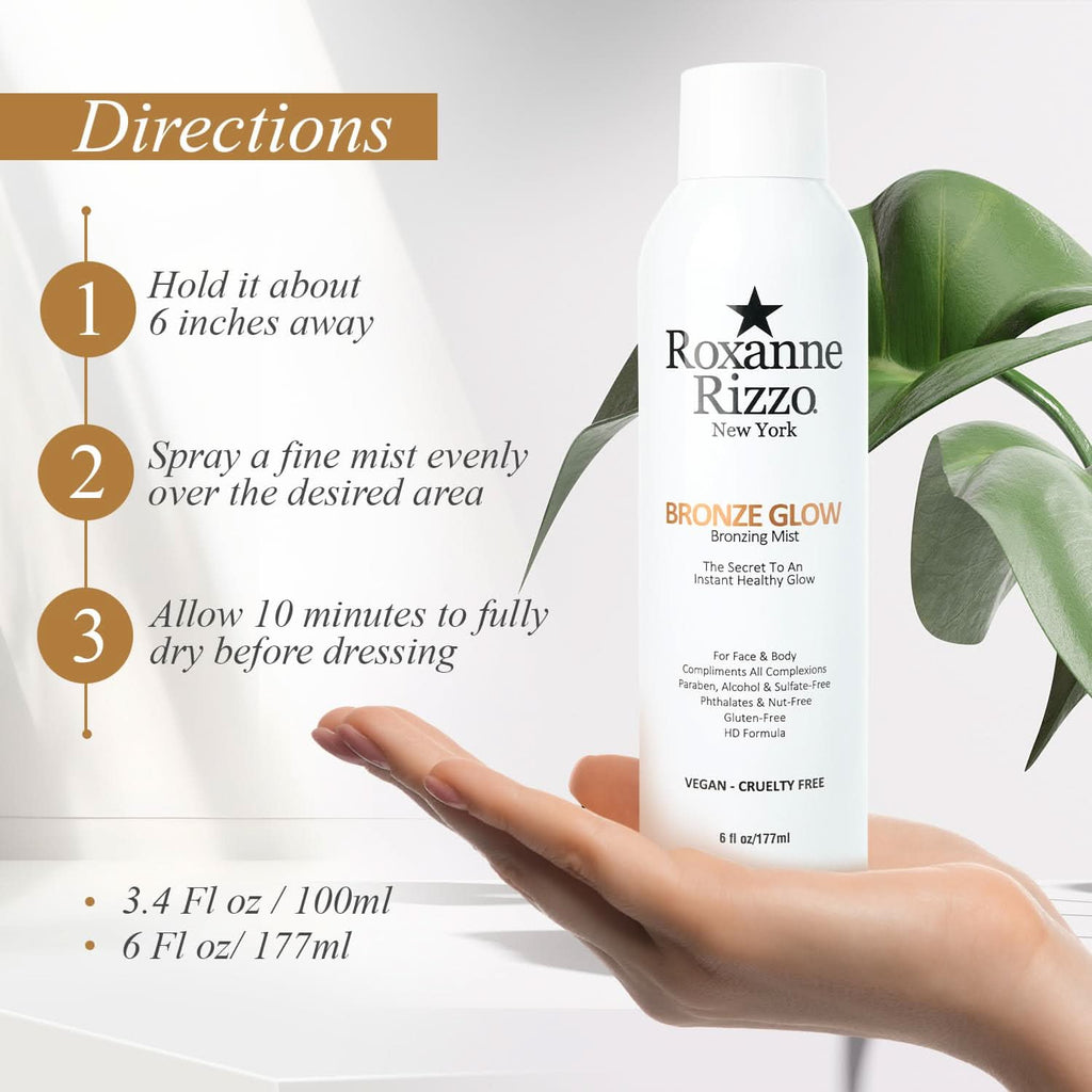 Bronzing Mist Face & Body Spray for Instant Healthy Glow 6oz