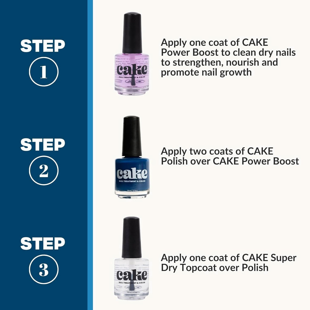 CAKE Anchor Down Navy Blue Nail Strengthening Polish