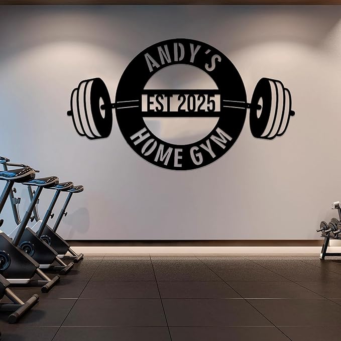 Luxury Personalized Gym Metal Sign, Custom Home Gym Sign, Home Gym Decorations, Gifts for Fitness Lovers, Workout Room Decor, Gym Signs for Home Gym, Christmas Gifts 1