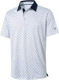 Men's Ironwave Fitness striped performance short sleeve golf polo shirt