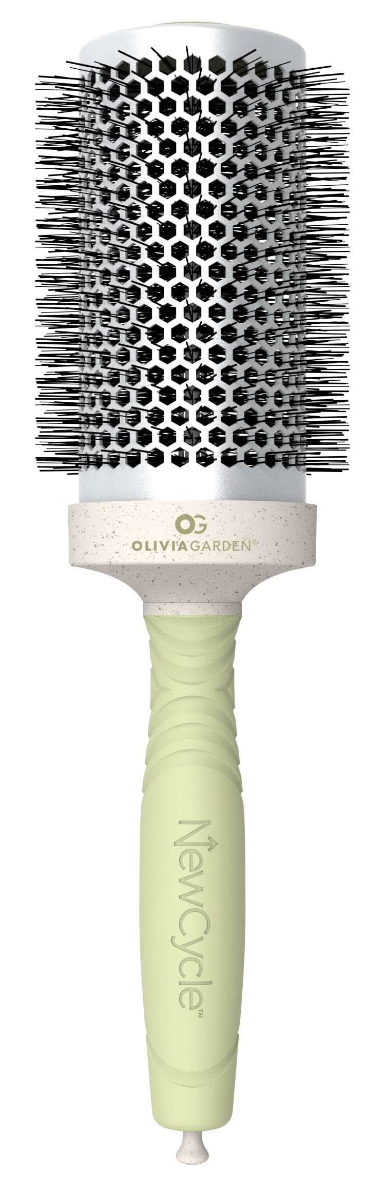 Professional 55mm thermal styling brush with ceramic barrel and ergonomic grip