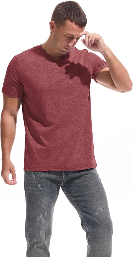 Men’s Modern Fitted V-Neck T-Shirt Premium Comfort Undershirt