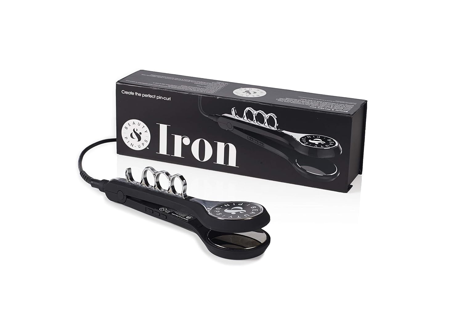 Sleek professional Beauty and Pin-Ups Flat Iron with adjustable heat settings