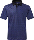 Men's printed short-sleeve performance golf polo