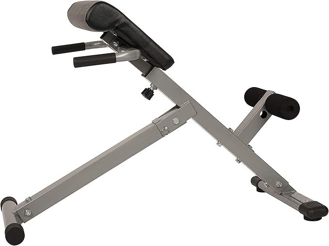 Sunny Health & Fitness Foldable Hyperextension Roman Chair w/Back Extension, Home Gym Sit Up Bench for Glute & Ab Workouts, Optional Adjustment Incline & Multi-Function Heavy-Duty Exercise Equipment