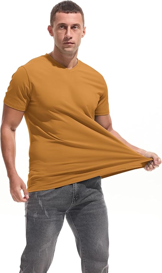 Men’s Modern Fitted V-Neck T-Shirt Premium Comfort Undershirt
