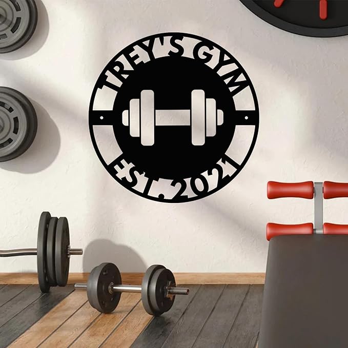 Luxury Personalized Gym Metal Sign, Custom Home Gym Decorations, Gifts for Fitness Lovers, Workout Room Decor, Gym Signs, Christmas Gifts 8