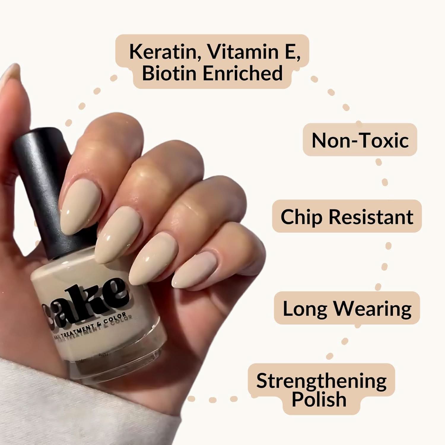 See You Latte Nail Strengthening Polish - Creamy Off-White 21-Free