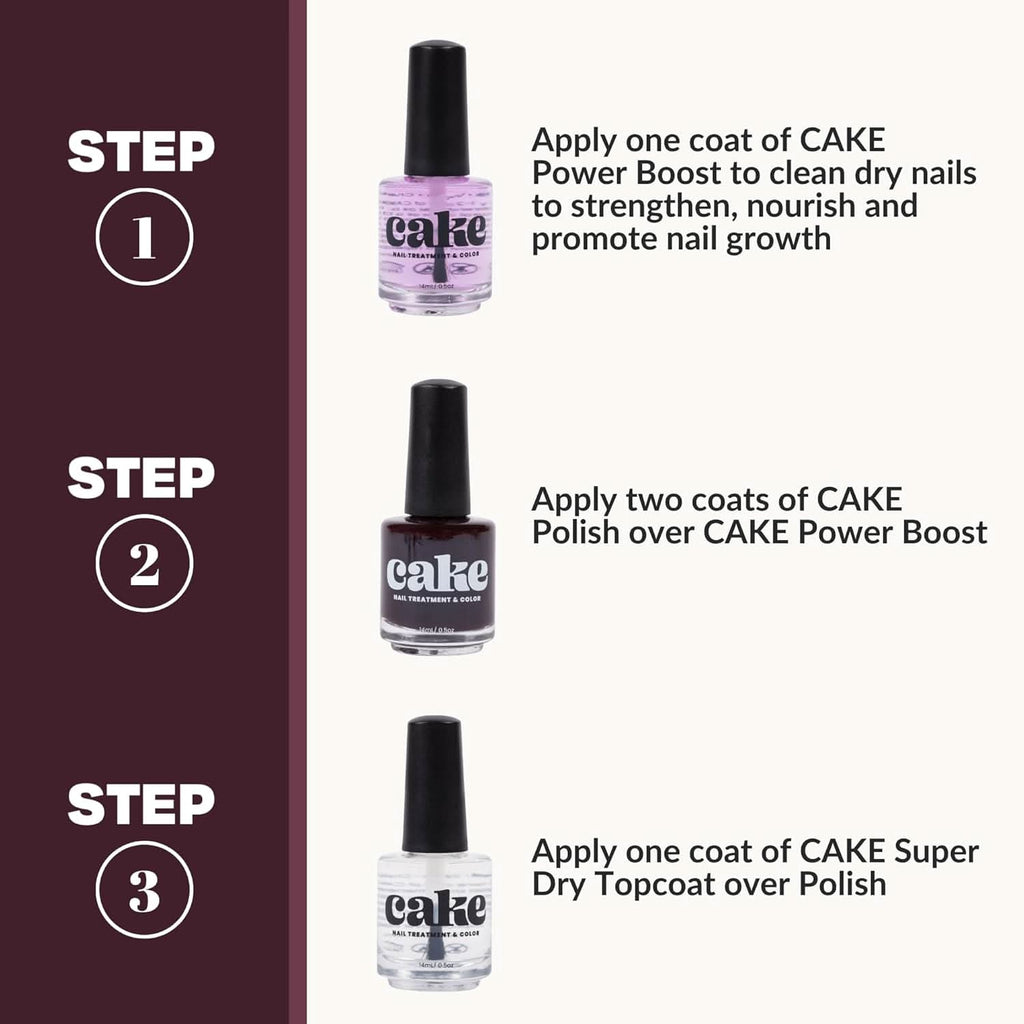 Midnight Rendezvous Nail Strengthening Polish - Deep Black & Red