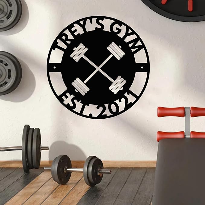 Luxury Personalized Gym Metal Sign, Custom Home Gym Decorations, Gifts for Fitness Lovers, Workout Room Decor, Gym Signs, Christmas Gifts 7