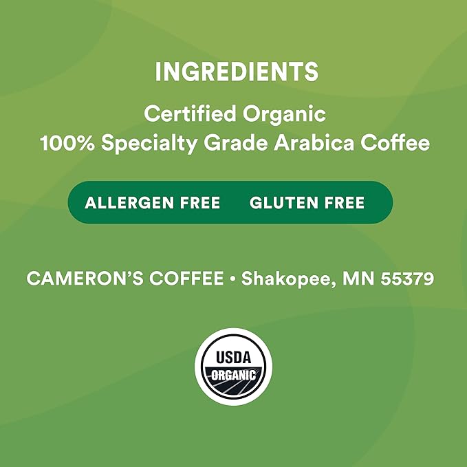 Cameron's Coffee Roasted Whole Bean Coffee, Organic French Roast, 4 Pound