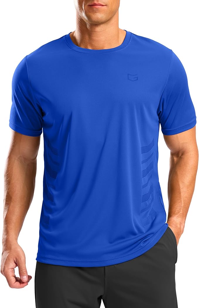 Men's Quick-Dry Athletic Short Sleeve Running & Workout Gym Shirt