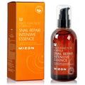 Bottle of MIZON Snail Repair Intensive Essence 3.38 fl oz for skin hydration and repair