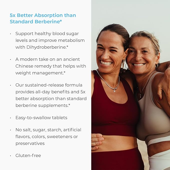 Endur Dihydroberberine SR, Supports Blood Sugar Health & Metabolism, Great for Weight Management Support, Gluten Free, 150mg (60 Tablets)