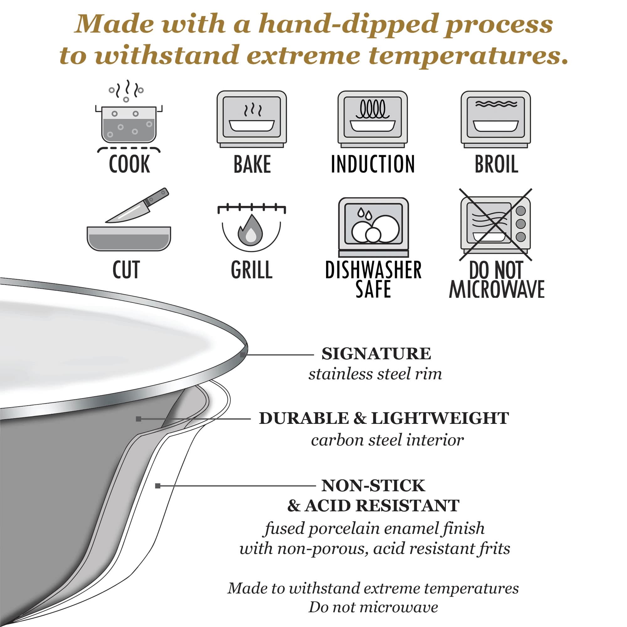 Classic 10-Inch Enamelware Pie Plate - Durable Spatterware Dish