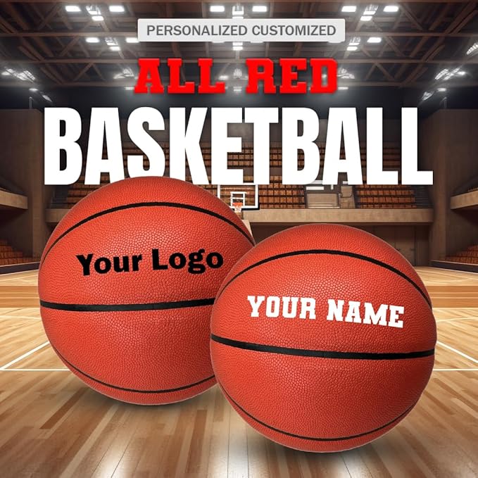HAMMET Personalized Basketball – Customized Basketball with Your Name or Text – Multiple Colors, Fonts & Designs Available – Durable for Indoor and Outdoor - Ideal Gift for Son, Daughter, Boy or Girl