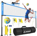 Outdoor Portable Volleyball Net Set System for Backyard - Quick & Easy Setup Adjustable Height Poles, PU Volleyball, Pump and Carrying Bag