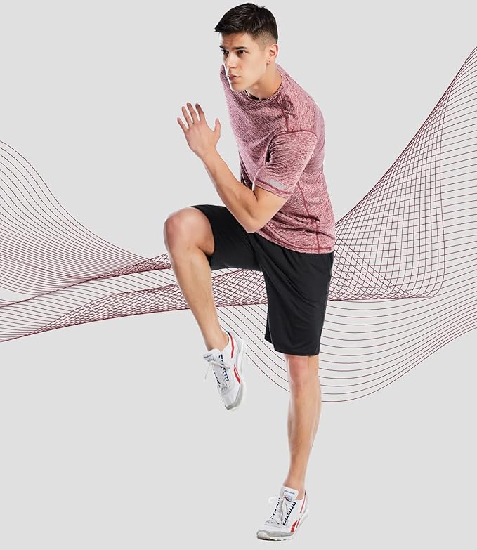 Men's Quick Dry Athletic Gym T-Shirt Moisture Wicking Workout Tee