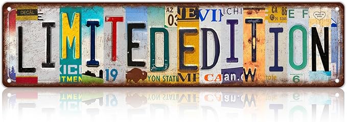 Vintage Limited Edition Wall Decor Street Signs Metal Tin Signs 16 x 4 Inches