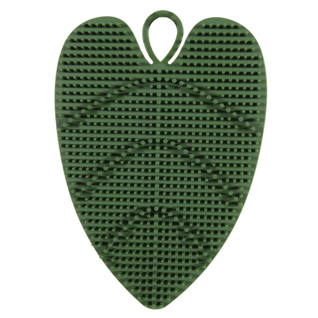 Green Silicone Body Scrubber for Minimalist Eco-Friendly Bathing