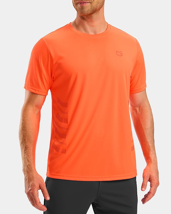 Men's Quick Dry Athletic Workout T-Shirt with Moisture Wicking Tech