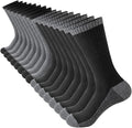 JOYNÉE 8 Pairs Mens Breathable Athletic Crew Socks Arch Support Cushioned Socks for Hiking Sports Running,Sock Size:10-13