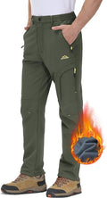 TACVASEN Winter Pants for Men Fleece Lined Waterproof Pants Insulated Hiking Pant for Ski Snowboard Outdoor Work Hunting