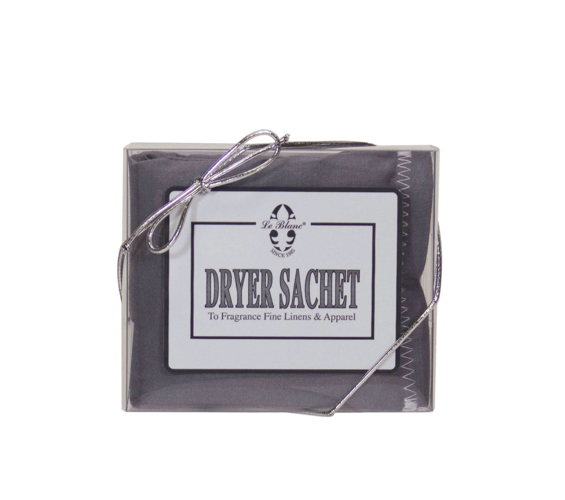Luxury Dryer Sachet for Fine Linens, Azure Blue and White, 6x6"