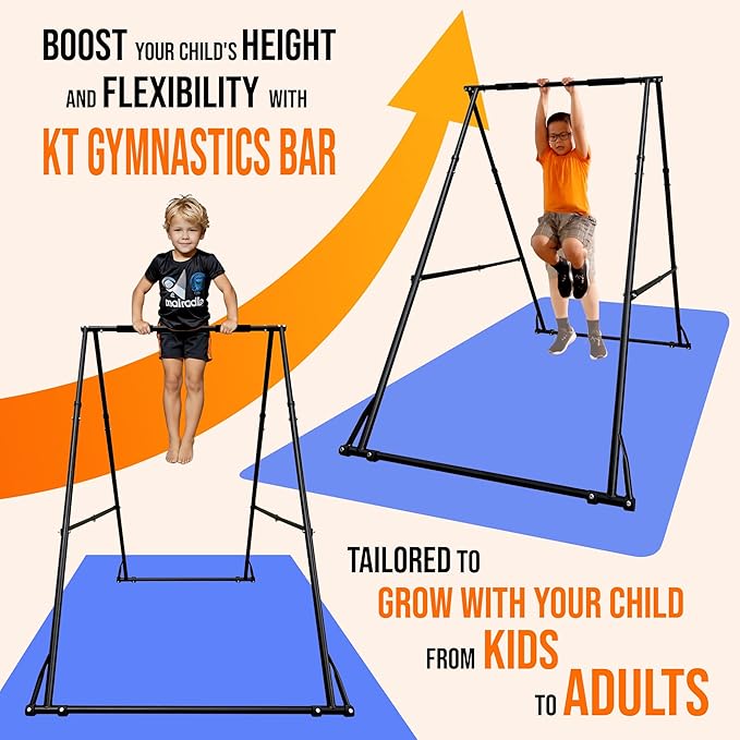KHANH TRINH Foldable Pull Up Bar Stable Gymnastics Equipment Portable Aerial Yoga Stand Durable Frame For Hammock Chair, Therapy Sensory Swing. Adjustable Back Stretcher For Lower Back Pain Relief