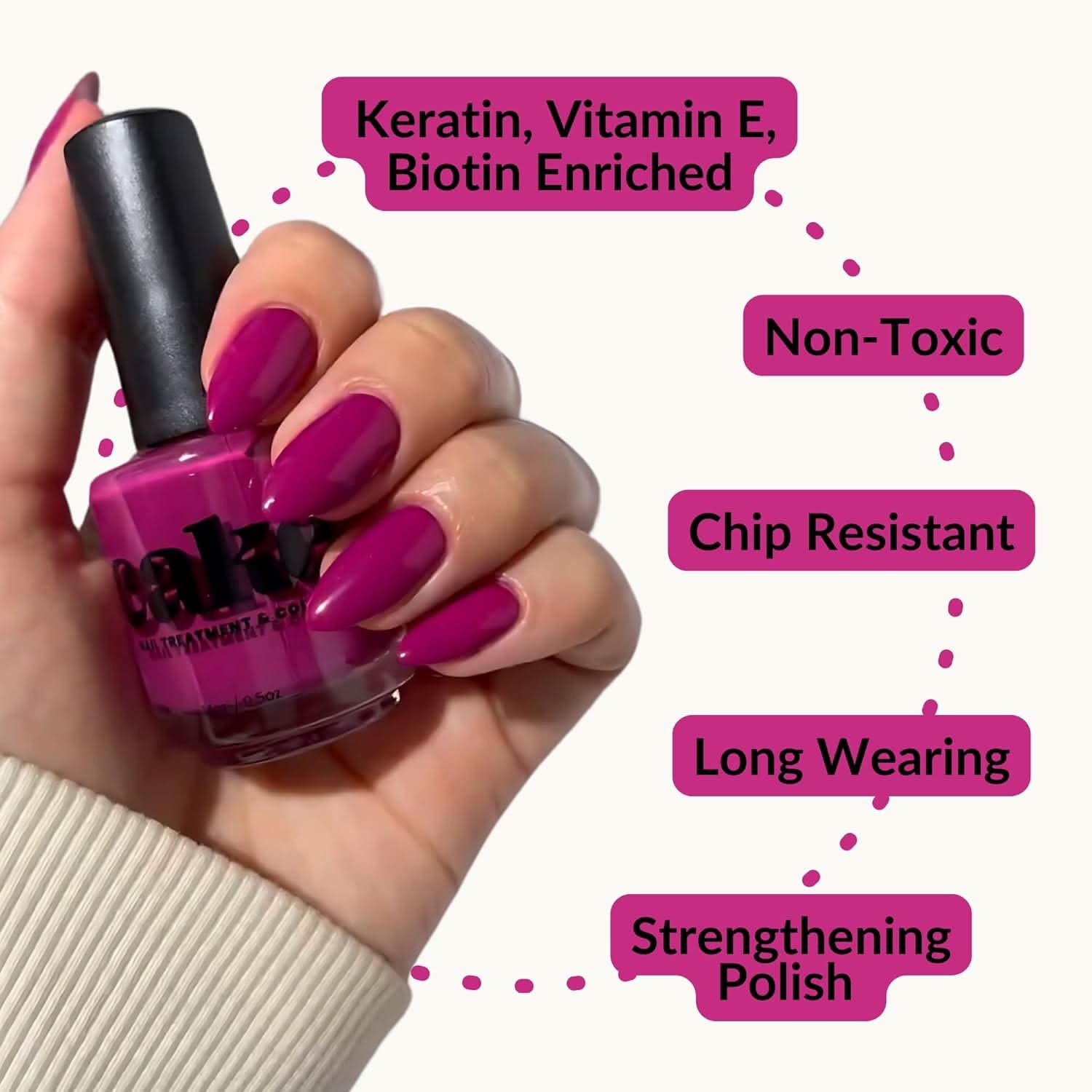 Berry Me Nail Strengthening Polish - 21-Free Clean Beauty