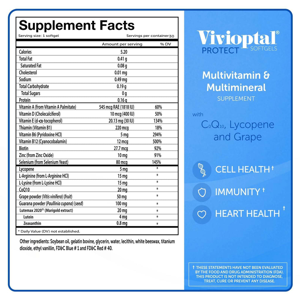 Men’s Multivitamin & Multimineral Supplement with CoQ10 & Grape