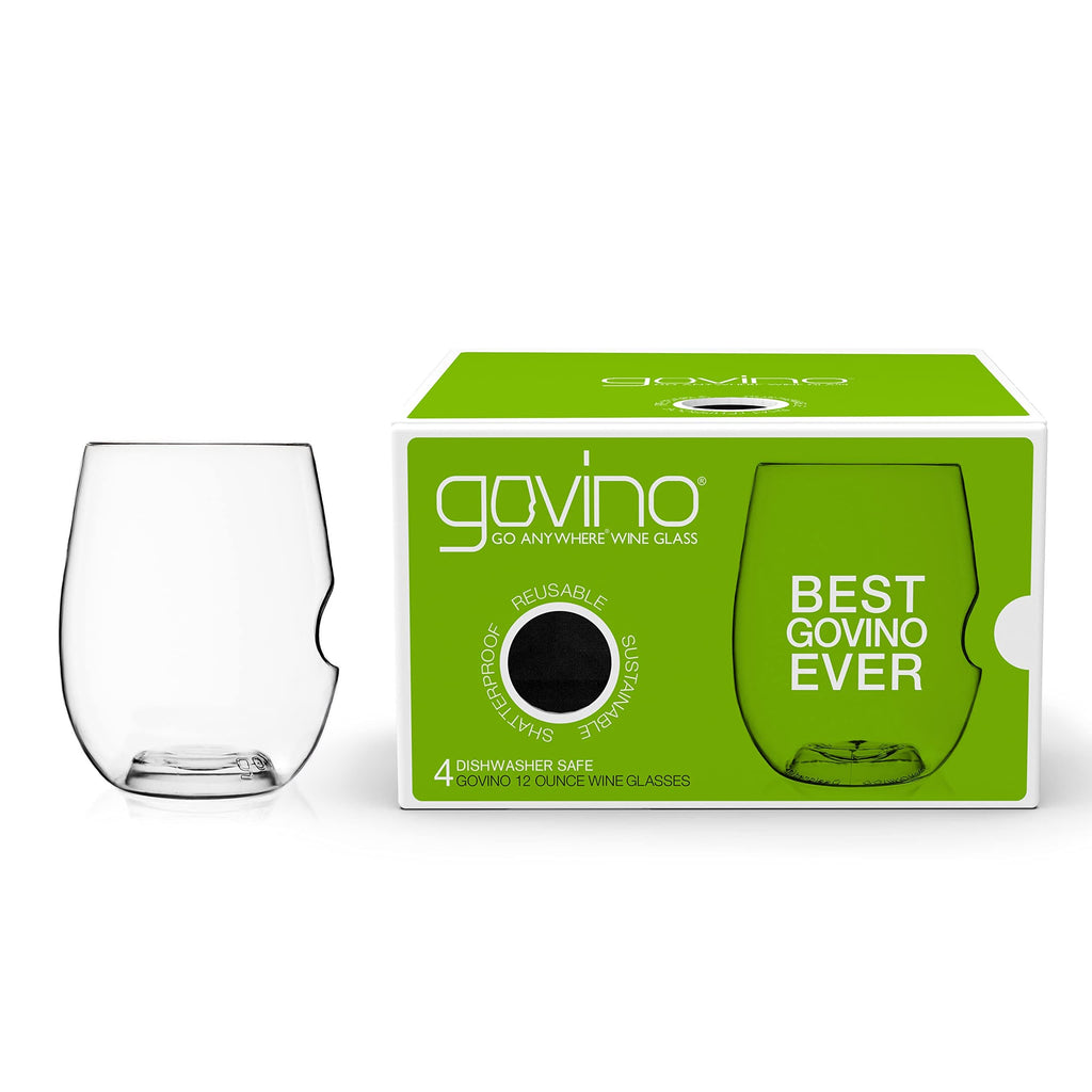 12 oz. Shatterproof Stemless Wine and Cocktail Glasses, Set of 4
