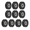 uxcell 10pcs U608ZZ Nylon Pulley U-Groove Ball Bearing 8x40x10mm U Groove Roller Wheel (GCr15) Chrome Steel Bearings, ABEC3