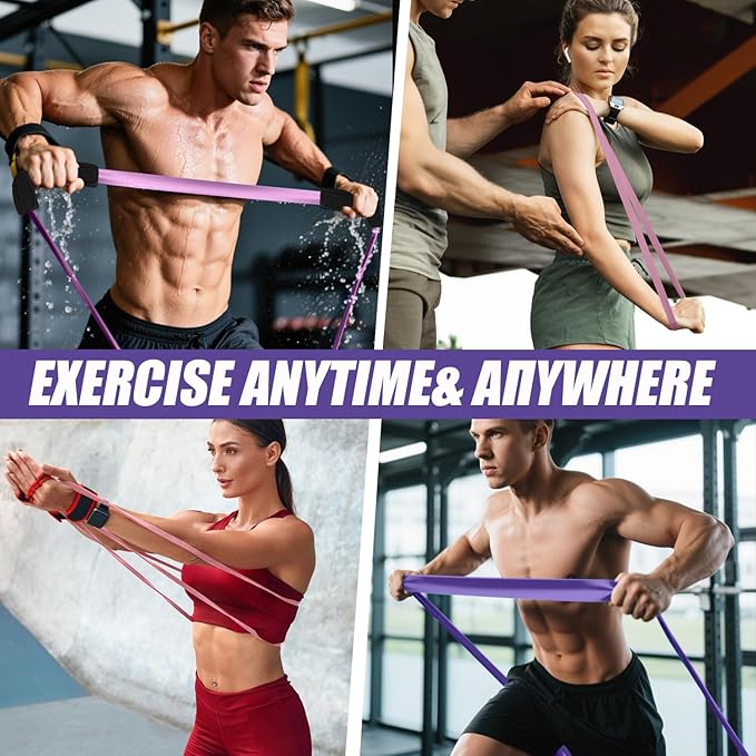WHATAFIT Resistance Bands, Pull Up Assistance Bands, Exercise Bands, Workout Bands Set for Men and Women Home Fitness, Body Stretching, Strength Training, Physical Therapy
