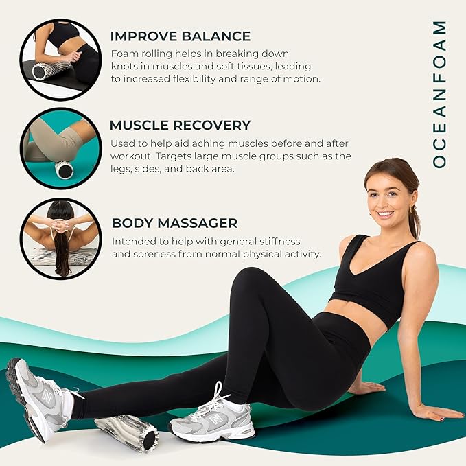 11" Mini Travel Foam Roller for Deep Tissue Massage & Recovery