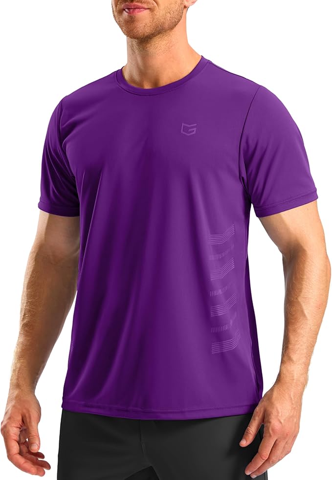 Men's Quick-Dry Athletic Short Sleeve Running & Workout Gym Shirt