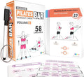 Pilates Bar Workout Cards - 58 Exercise Cards with Pilates Stick Work Out Postures, Instructions & Breathing Tips | Free Ring & Dry-Erase Marker to Create Your Customize Workout Planner Chart