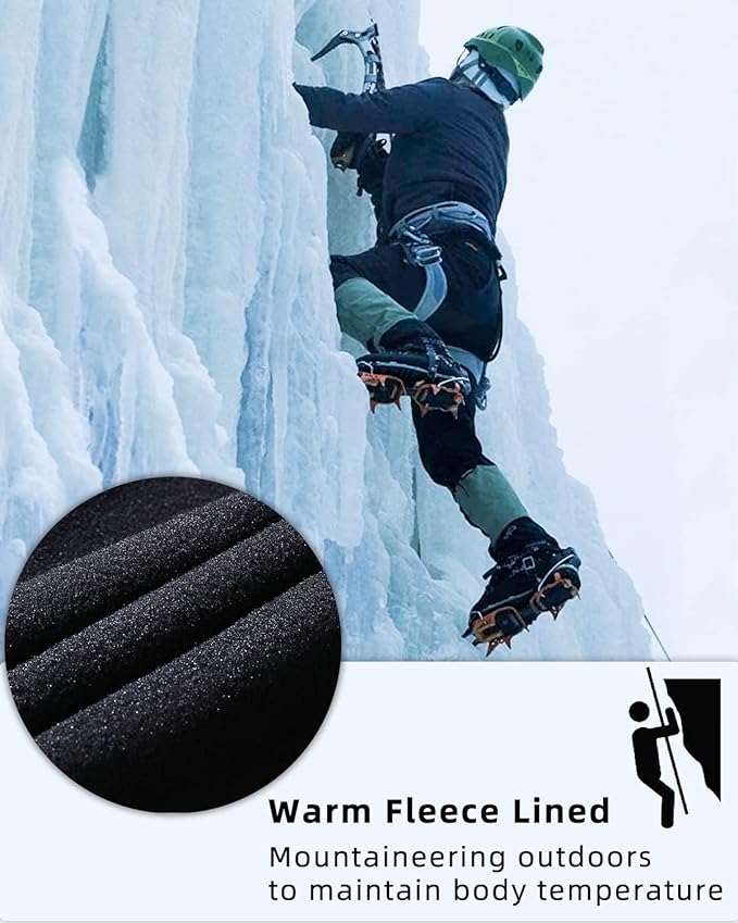 BenBoy Men's Snow Ski Outdoor Waterproof Windproof Fleece Cargo Hiking Pants