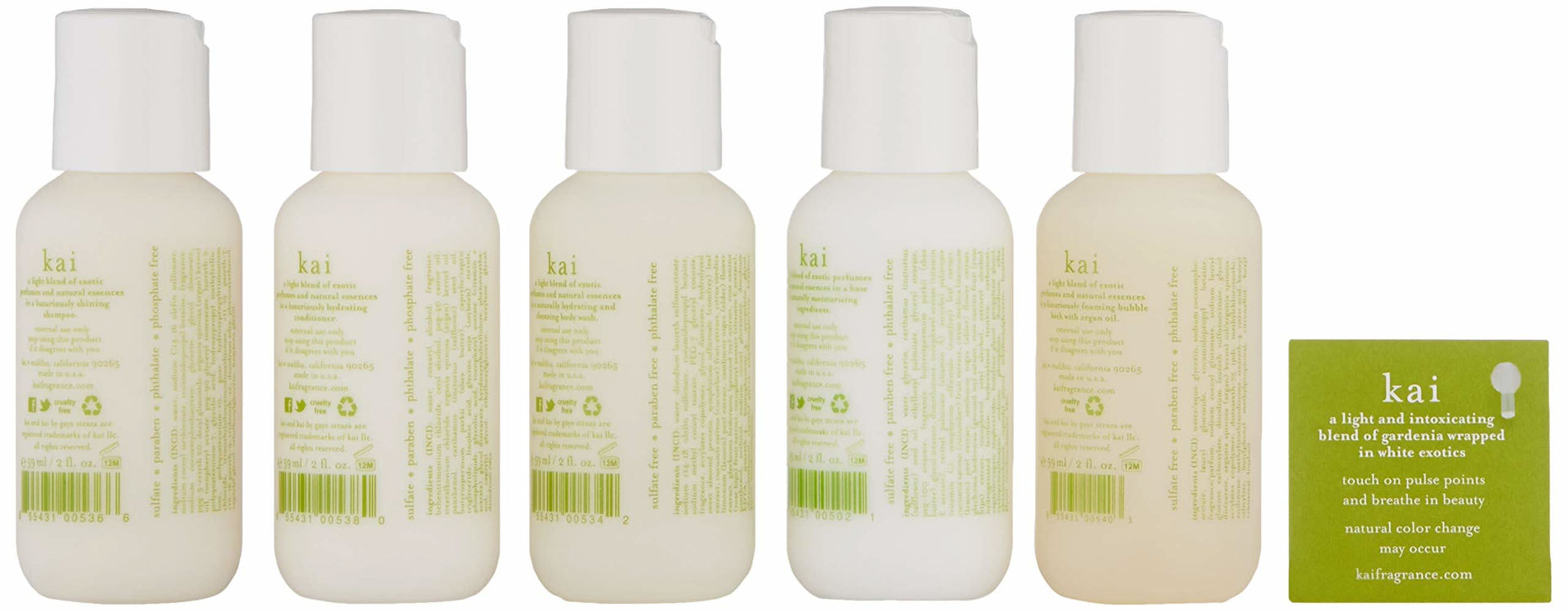 Kai Bath & Shower Travel Set - TSA Approved Gardenia Fragrance